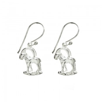 Pendientes cabra Plata de Ley | Outlet joyas