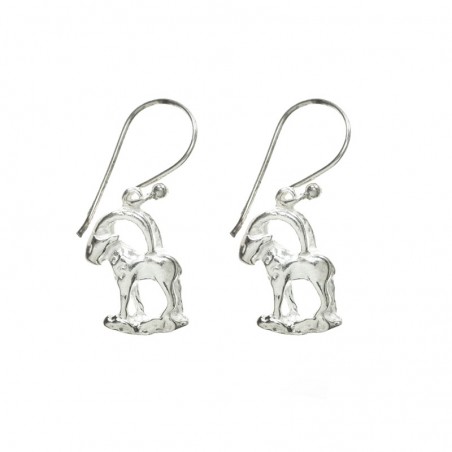 Pendientes cabra Plata de Ley | Outlet joyas