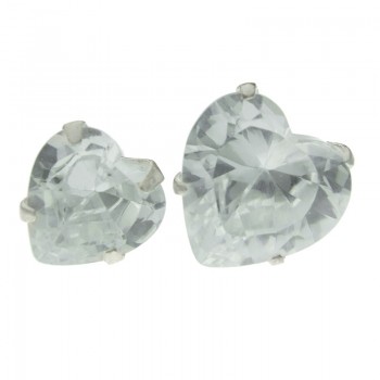 Pendientes corazón circonita San Valentín 2