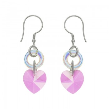 Pendientes corazón cristal swarovski | Outlet joyas