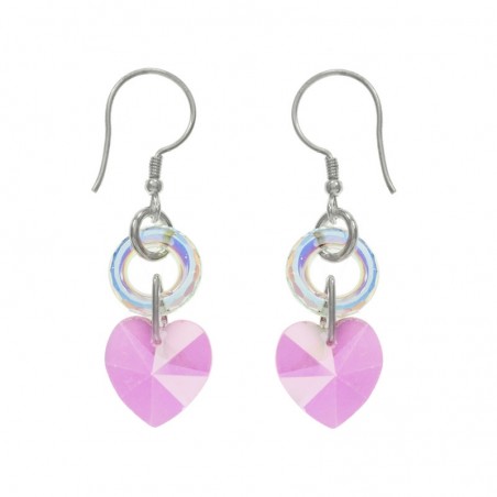 Pendientes corazón cristal swarovski | Outlet joyas