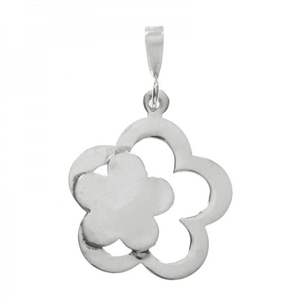Conjunto doble flor Plata de Ley | Outlet joyas
