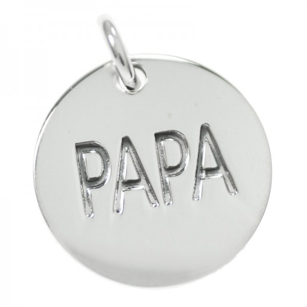 Colgante para Papá con mensaje Plata de Ley