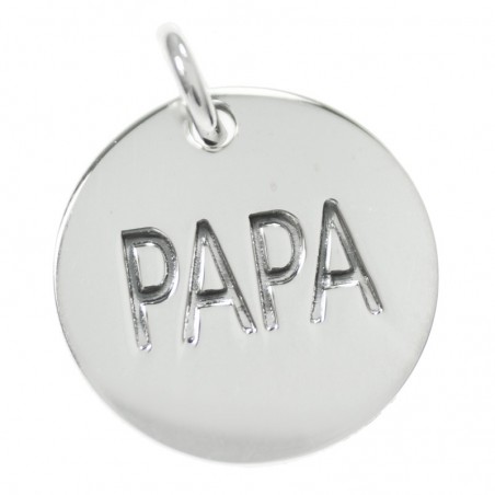 Colgante para Papá con mensaje Plata de Ley