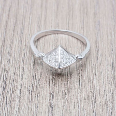 Anillo pirámide Plata de Ley