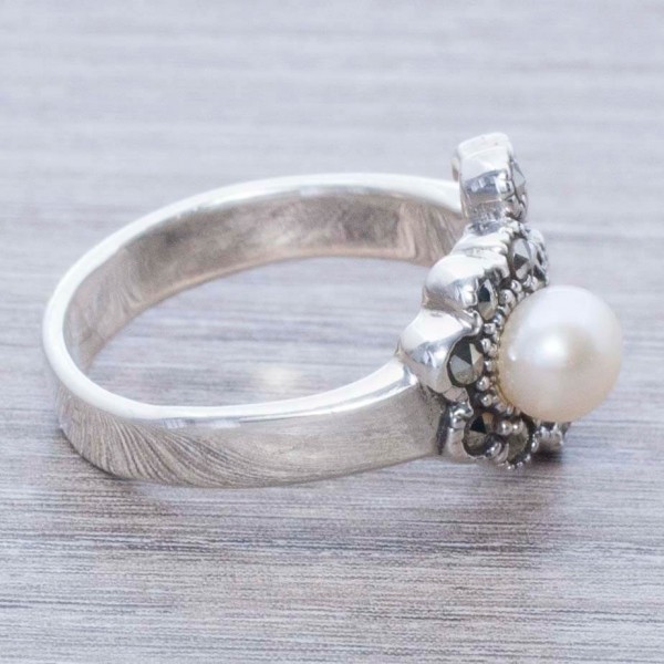 Anillo flor arabesco Plata de Ley 925