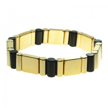 Pulsera hombre imantada ajustable bicolor