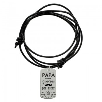 Collar chapa militar hombre Plata de Ley 2