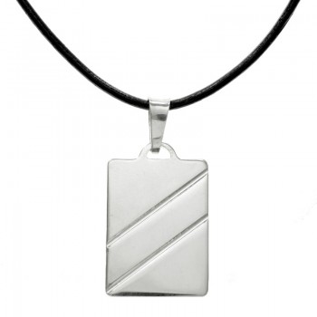 Collar chapa biselada Te quiero Papá Plata de Ley 2