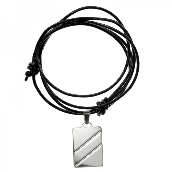 Collar chapa biselada Te quiero Papá Plata de Ley