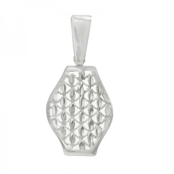 Colgante calado con biseles Plata de Ley | Outlet joyas