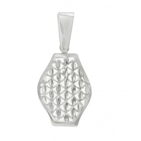 Colgante calado con biseles Plata de Ley | Outlet joyas