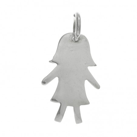 Colgante chapa niña Plata de Ley | Outlet joyas