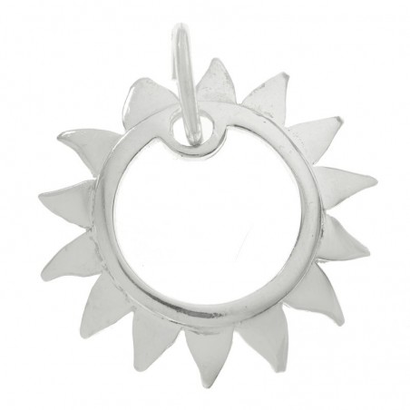 Colgante sol centro calado Plata de Ley | Outlet joyas