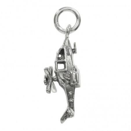 Colgante helicóptero Plata de Ley | Outlet joyas