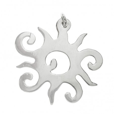 Colgante sol hippie Plata de Ley | Outlet joyas