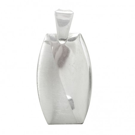 Colgante doble acabado Plata de Ley | Outlet joyas