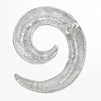 Colgante gran espiral textura Plata de Ley| Outlet joyas 2
