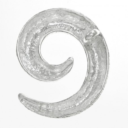 Colgante gran espiral textura Plata de Ley| Outlet joyas