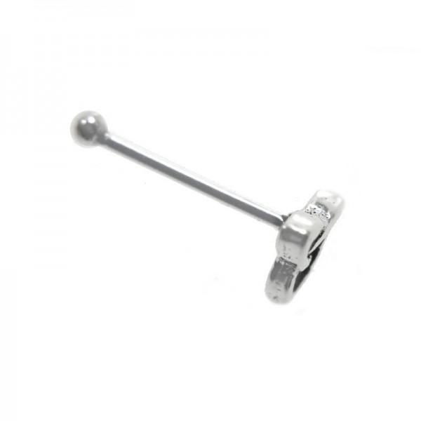 10 Piercing nariz Triqueta celta Plata de Ley 925