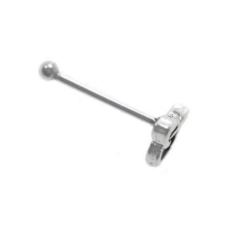 10 Piercing nariz Triqueta celta Plata de Ley 925
