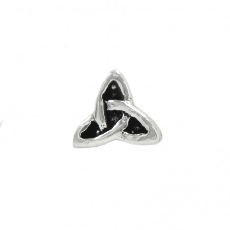 10 Piercing nariz Triqueta celta Plata de Ley 925