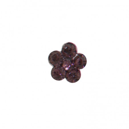 10 Piercing flor circonitas Plata de Ley 925