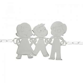 Collar abuelos con nieto Plata de Ley 925