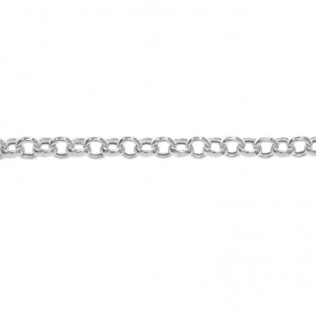 Cadena roló gruesa Plata de Ley con cierre mosquetón