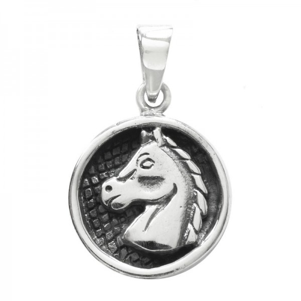 Colgante cabeza de caballo fondo oscuro