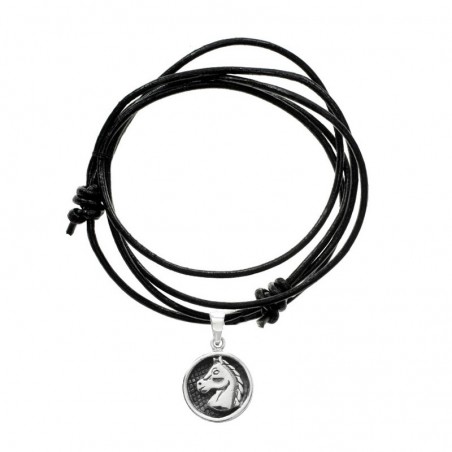 Colgante cabeza de caballo fondo oscuro