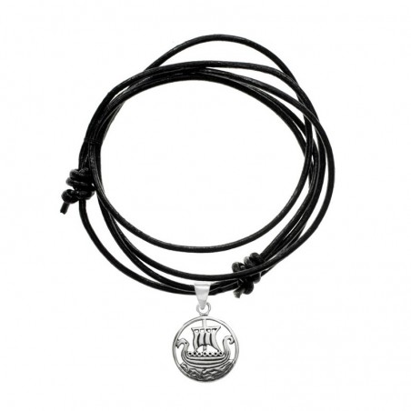 Colgante barco vikingo Plata de Ley 925