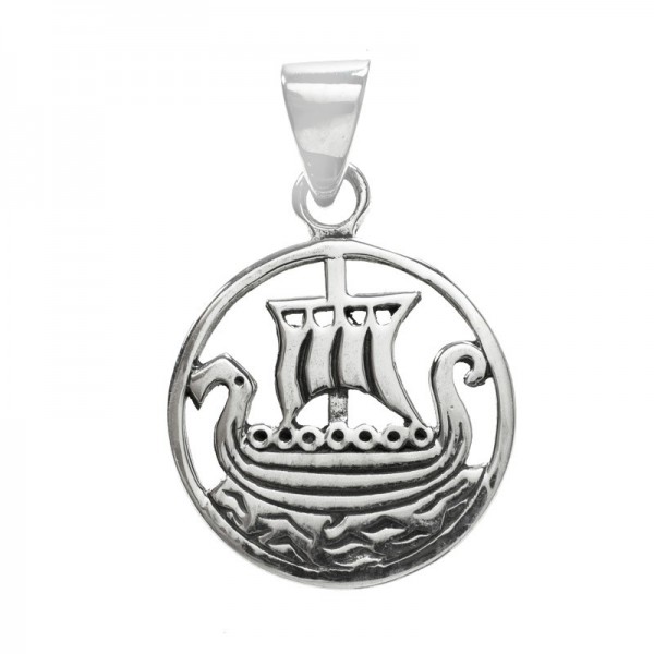 Colgante barco vikingo Plata de Ley 925