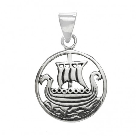 Colgante barco vikingo Plata de Ley 925