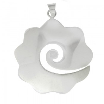 Colgante flor espiral Plata de Ley | Outlet joyas