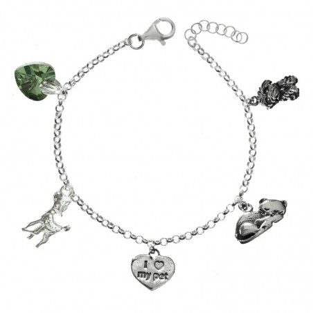 Pulsera para amantes de los animales Plata de Ley 925