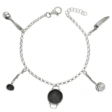 Pulsera de la cocinera Plata de Ley 925