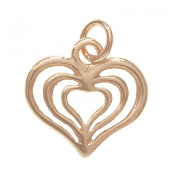 Collar dorado triple corazón Plata de Ley - Karissma