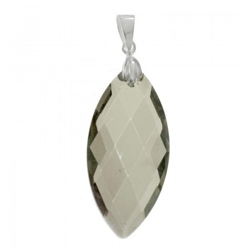 Colgante cristal Preciosa ojal Plata de Ley - Karissma