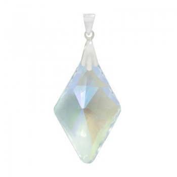 Colgante cristal Preciosa rombo Plata de Ley - Karissma