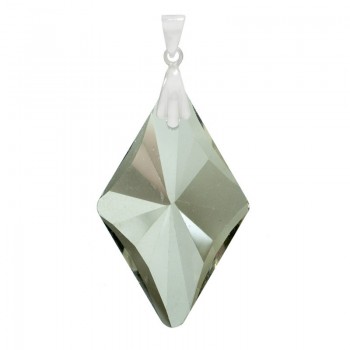 Colgante cristal Preciosa rombo Plata de Ley - Karissma 2