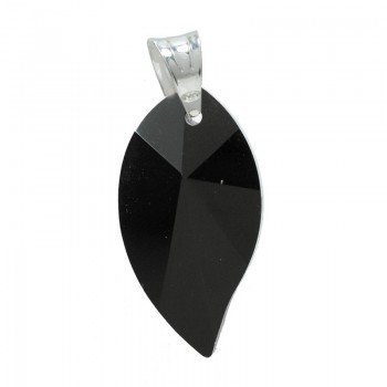 Colgante cristal Preciosa hoja Plata de Ley - Karissma 2