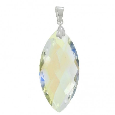 Colgante cristal Preciosa ojal Plata de Ley - Karissma