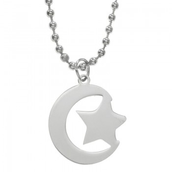 Collar luna y estrella acero inoxidable - Karissma