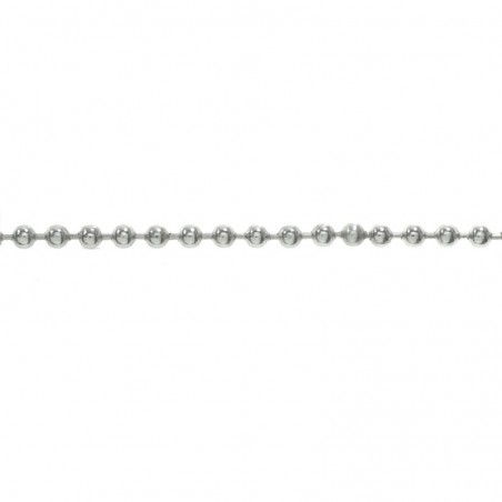 Collar ancla acero inoxidable con cadena de bolitas - Karissma