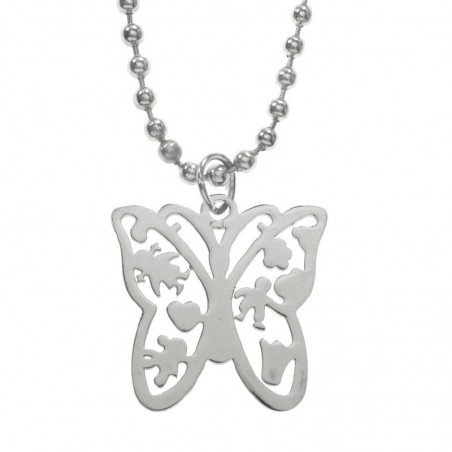 Collar mariposa acero inoxidable - Karissma