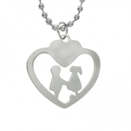 Collar corazón pareja acero inoxidable - Karissma