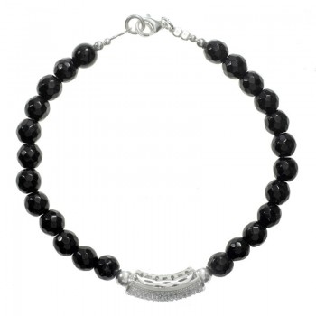 Pulsera de ónix facetado Plata de Ley 925 | Karissma