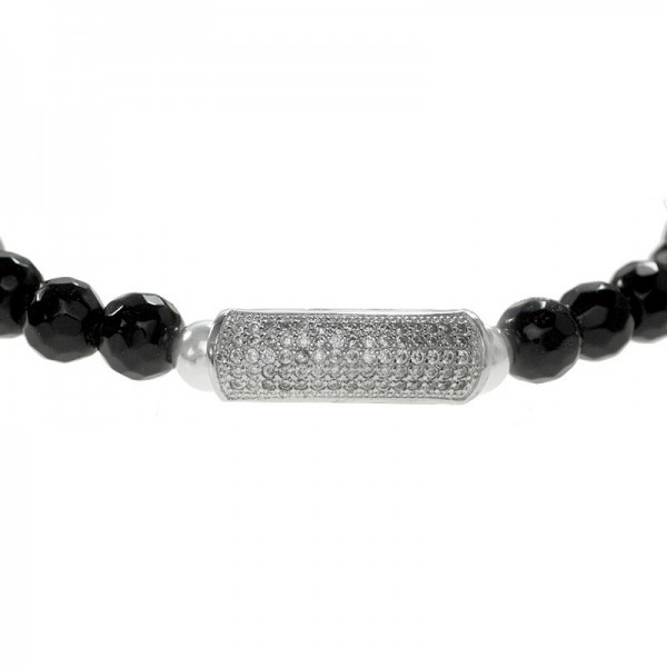 Pulsera de ónix facetado Plata de Ley 925 | Karissma