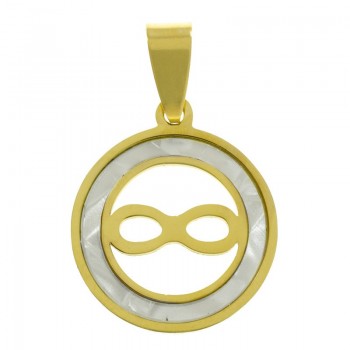 Colgante infinito dorado con nácar - Karissma